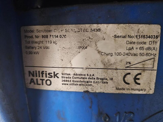 Schrobzuigmachine, nilfisk alto, schrubtec 343 b - afbeelding 3 van  5