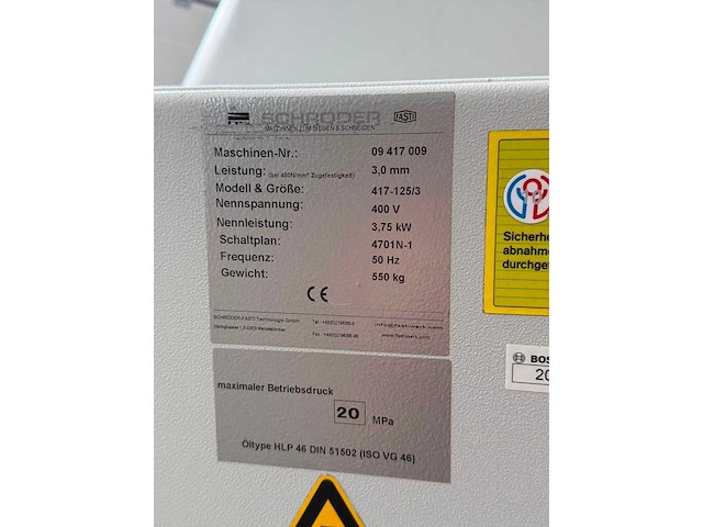 Schröder fasti 417-125/3 velsmachine - afbeelding 8 van  8