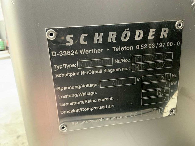 Schröder max 1600 vacuümtumbler - afbeelding 8 van  8