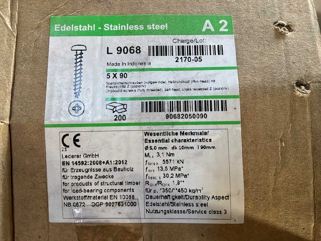 Schroef 5x90 (1800x) - afbeelding 3 van  6