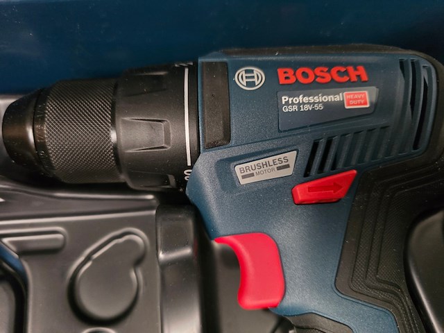 Schroefboormachine bosch professional, gsr 18v-55, blauw - afbeelding 2 van  5