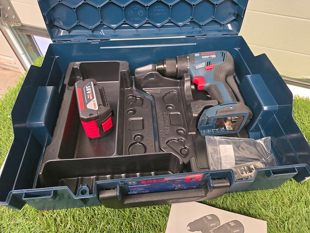 Schroefboormachine bosch professional, gsr 18v-55, blauw - afbeelding 1 van  6