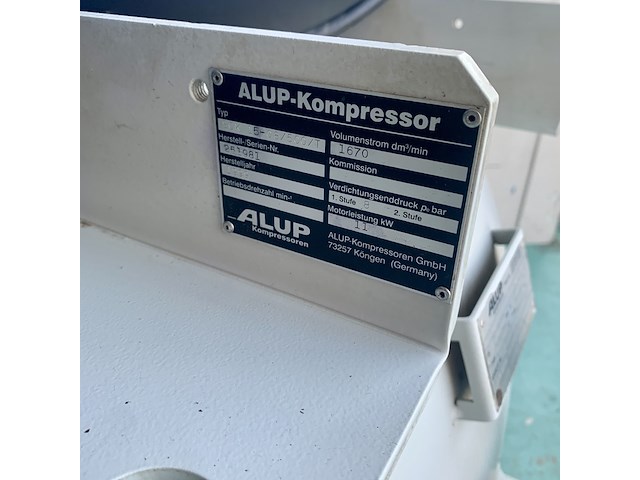 Schroefcompressor + 500l vat + ontvochtiger, alup, sck 15-08/500/t, 1999 - afbeelding 9 van  10