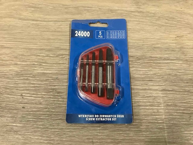 Schroefuitdraaiset – 5-delig boorgereedschap (8x) - afbeelding 1 van  3