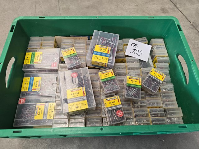 Schroeven ca 100 dozen in krat rotadrill, partij - afbeelding 1 van  6