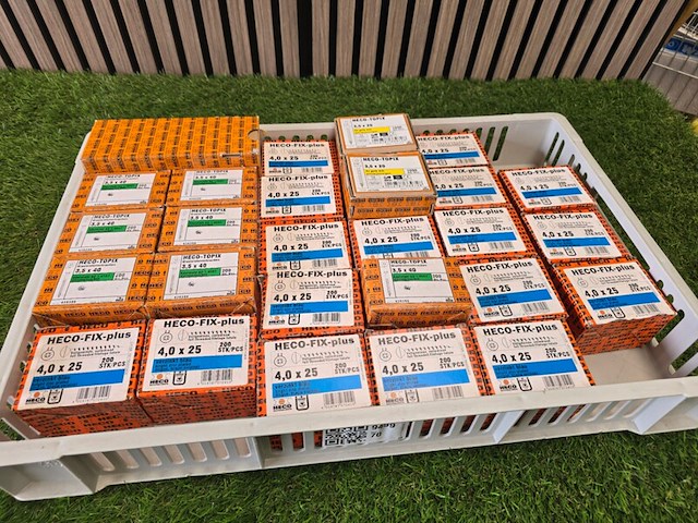 Schroeven diverse maten ca 25 dozen heco-fix plus, partij - afbeelding 1 van  6