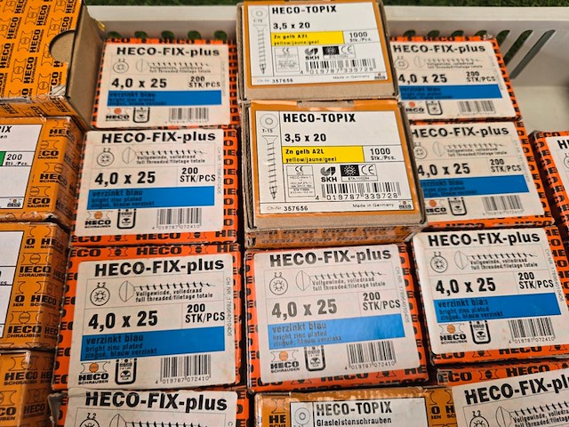 Schroeven diverse maten ca 25 dozen heco-fix plus, partij - afbeelding 4 van  6