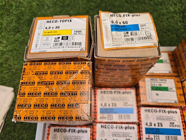 Schroeven diverse maten ca 30 dozen heco-fix plus, partij - afbeelding 2 van  7