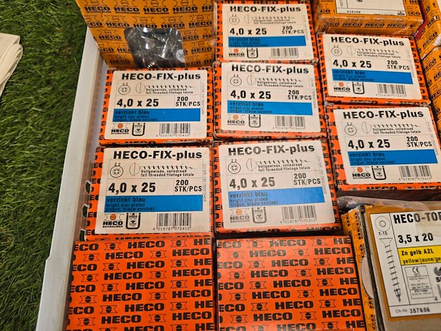 Schroeven diverse maten ca 30 dozen heco-fix plus, partij - afbeelding 3 van  7