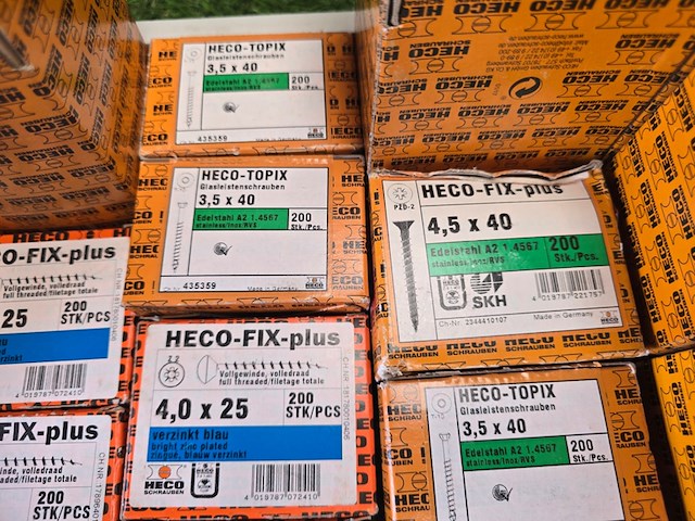 Schroeven diverse maten ca 30 dozen heco-fix plus, partij - afbeelding 7 van  7