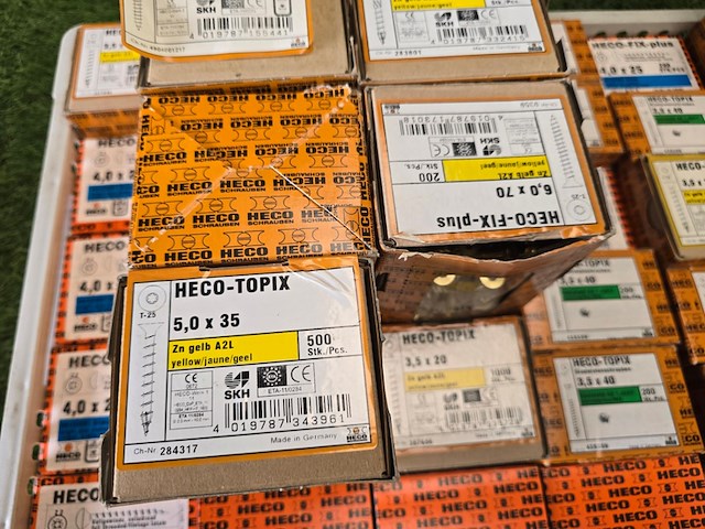 Schroeven diverse maten ca 30 dozen heco-fix plus, partij - afbeelding 2 van  9