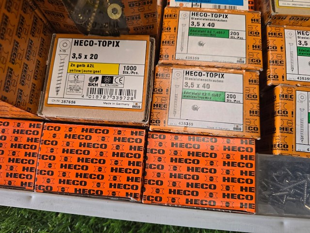 Schroeven diverse maten ca 30 dozen heco-fix plus, partij - afbeelding 5 van  9