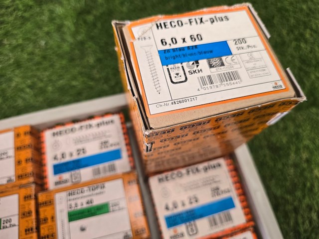 Schroeven diverse maten ca 30 dozen heco-fix plus, partij - afbeelding 7 van  9