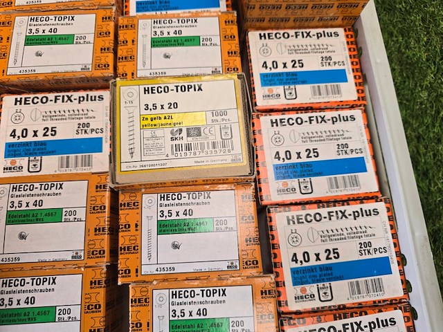 Schroeven diverse maten ca 30 dozen heco-fix plus, partij - afbeelding 8 van  9