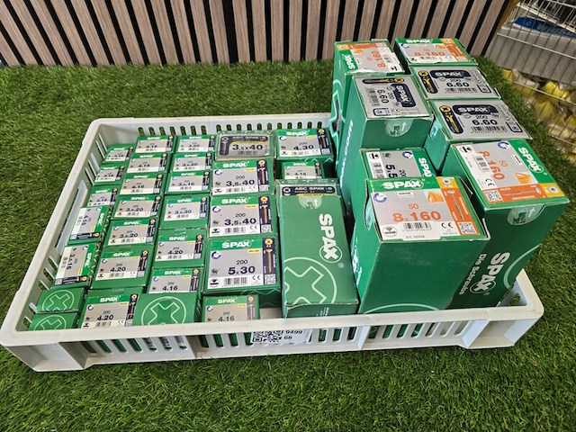 Schroeven diverse maten. ca 35 dozen spax, partij - afbeelding 1 van  9