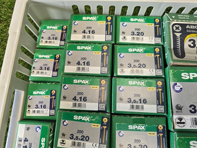 Schroeven diverse maten. ca 35 dozen spax, partij - afbeelding 2 van  9