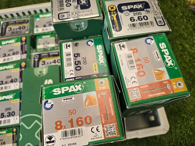 Schroeven diverse maten. ca 35 dozen spax, partij - afbeelding 7 van  9