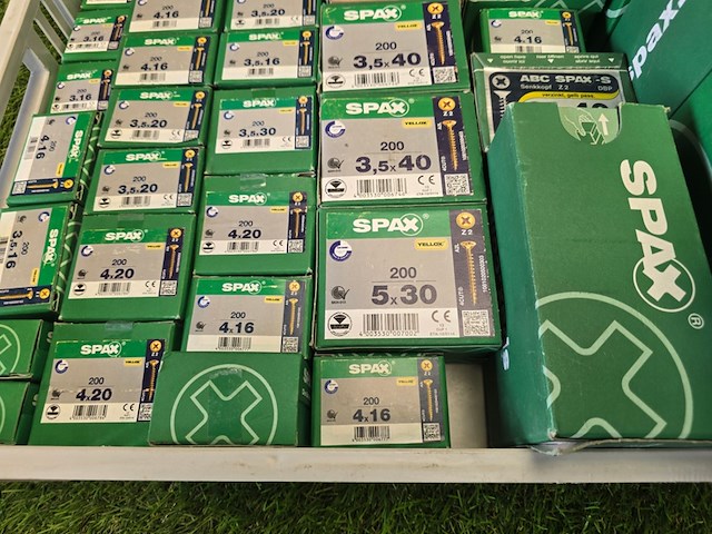 Schroeven diverse maten. ca 35 dozen spax, partij - afbeelding 8 van  9