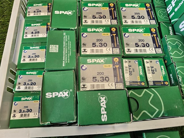 Schroeven diverse maten. ca 45 dozen spax, partij - afbeelding 2 van  9
