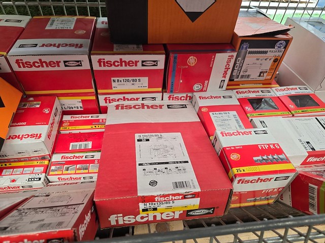 Schroeven en pluggen ca 45 dozen fischer, partij - afbeelding 3 van  6