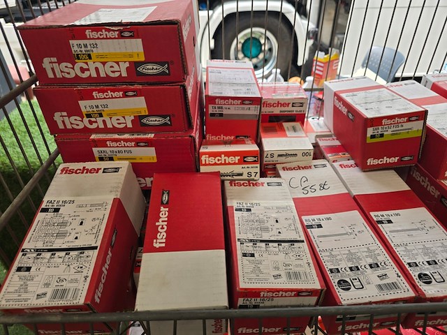 Schroeven en pluggen ca 55 dozen fischer, partij - afbeelding 2 van  4