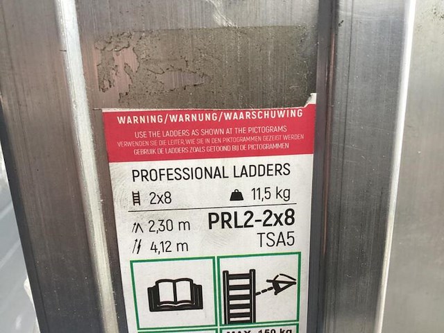 Schuifladder sts, prl2 2x8 - afbeelding 4 van  6