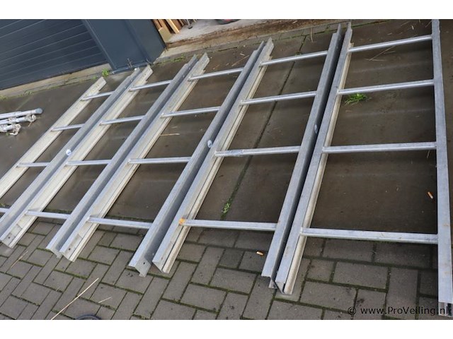 Schuifladders - 217x60x10cm - 4 stuks - afbeelding 1 van  5