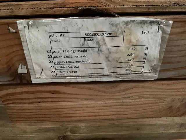 Schuilstal geïmpregneerd douglas - 300x500x265 cm - afbeelding 14 van  14