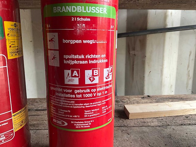 Schuim 2 liter brandblusser (2x) - afbeelding 3 van  5