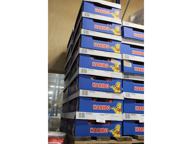 Schuimaardbeien haribo 14 overdozen met 6 emmers a 1050 g. tht 7/8 2026. - afbeelding 2 van  2