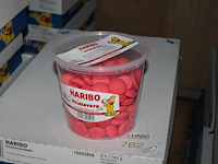 Schuimaardbeien haribo in 3 overdozen met 6 emmers a 1050 g. tht 7-2026. - afbeelding 1 van  2