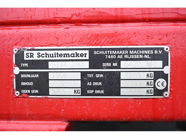 Schuitemaker - siwa 180 - silagewagen - afbeelding 3 van  23