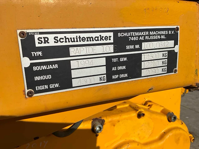 Schuitemaker rapide 100s opraapwagen - afbeelding 11 van  28
