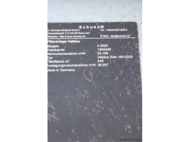 Schuko validus solo 160-2330 industriële afzuiginstallatie - afbeelding 18 van  20