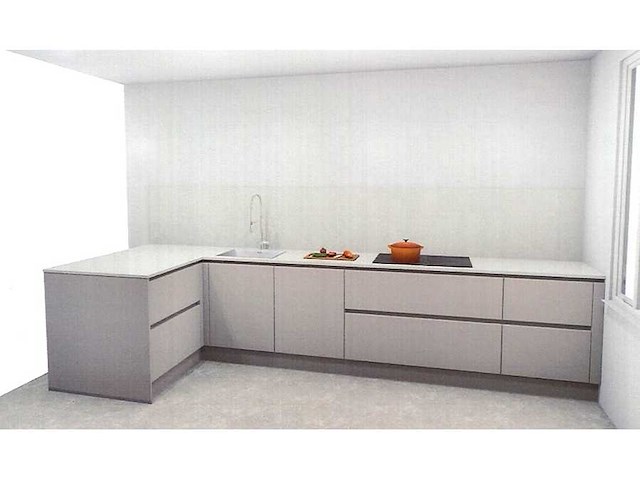 Schüller hoekopgestelde keuken en kastenwand - afbeelding 2 van  7