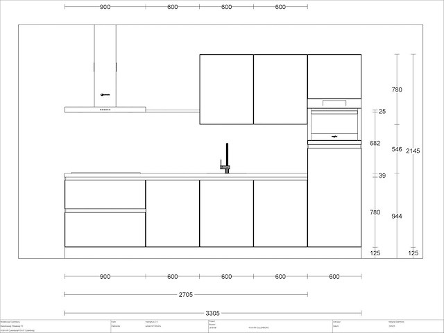 Schüller rechtopgestelde keuken - afbeelding 2 van  5