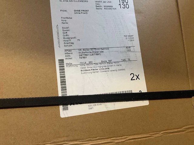 Schüller snow white hpl stolwanden 50 mm (2x) - afbeelding 3 van  3