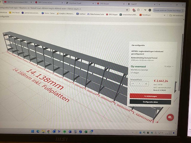Schulte legbordstelling ongebruikt - afbeelding 12 van  12