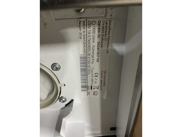 Schulthess - 2018 - topline pro 9240 industriële textielwasmachine (2x) - afbeelding 2 van  10