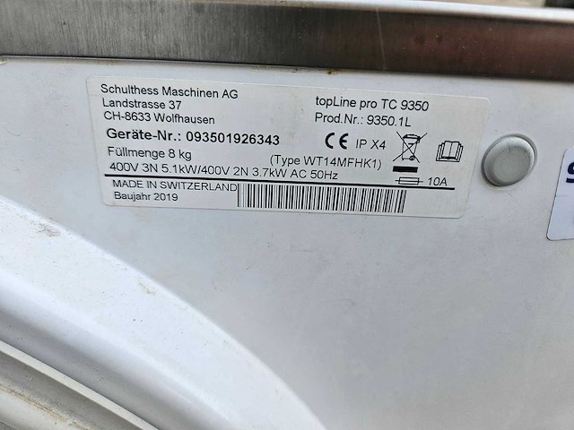 Schulthess - topline - wasdroger - afbeelding 3 van  3