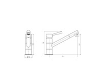 Schütte cornwall design keukenkraan draaibare mousseur chroom - afbeelding 3 van  5