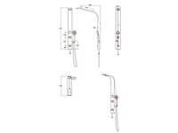Schutte sansibar douchepaneel roestvrij staal - afbeelding 2 van  2
