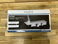 Schütte thermostaat-douchearmatuur met glazen planchet - wit - afbeelding 1 van  4