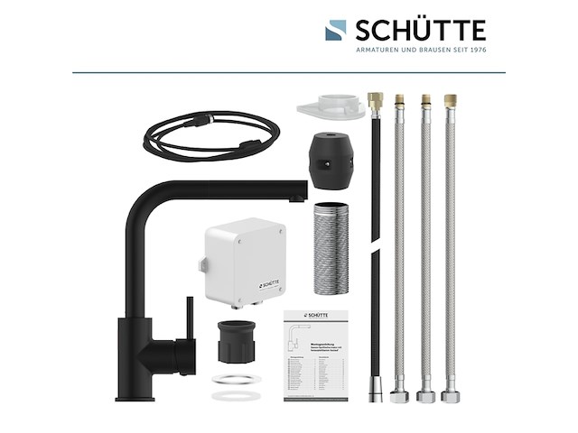 Schütte vital design keukenkraan met sensor uittrekbare uitloop mat zwart - afbeelding 1 van  6