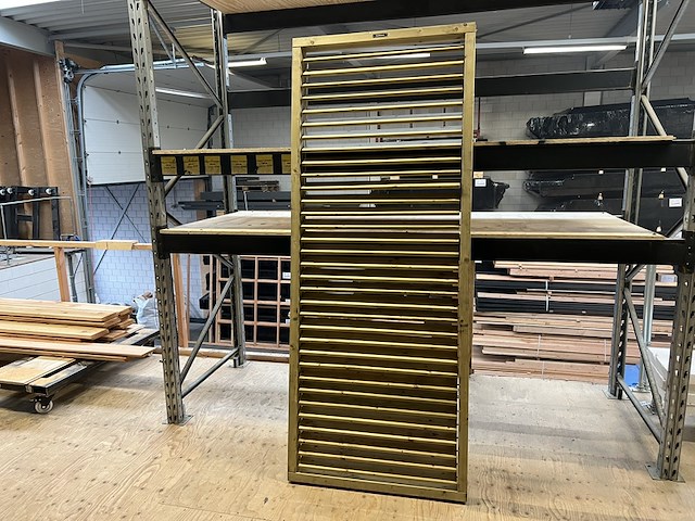 Schutterscherm groen geïmpregneerd hillhout - afbeelding 1 van  6