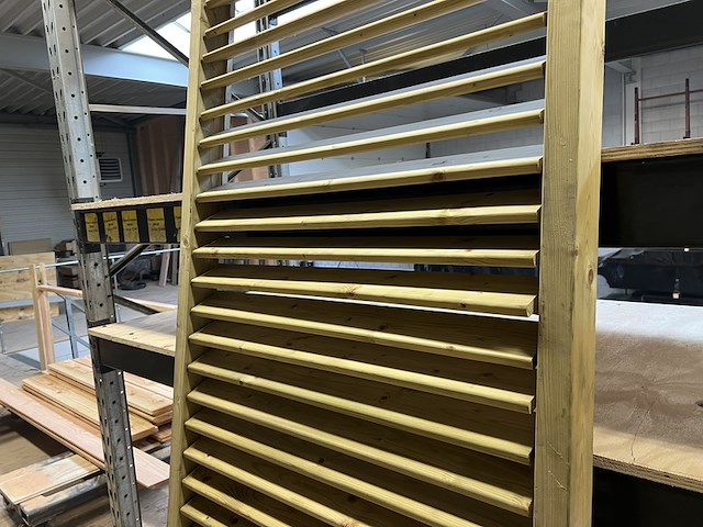 Schutterscherm groen geïmpregneerd hillhout - afbeelding 2 van  6