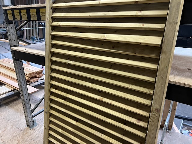 Schutterscherm groen geïmpregneerd hillhout - afbeelding 4 van  6