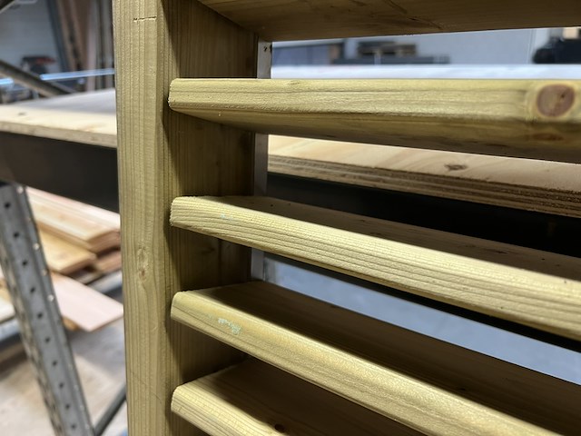 Schutterscherm groen geïmpregneerd hillhout - afbeelding 5 van  6