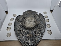 Schuttersschild met 10x gewonnen embleem - afbeelding 1 van  11