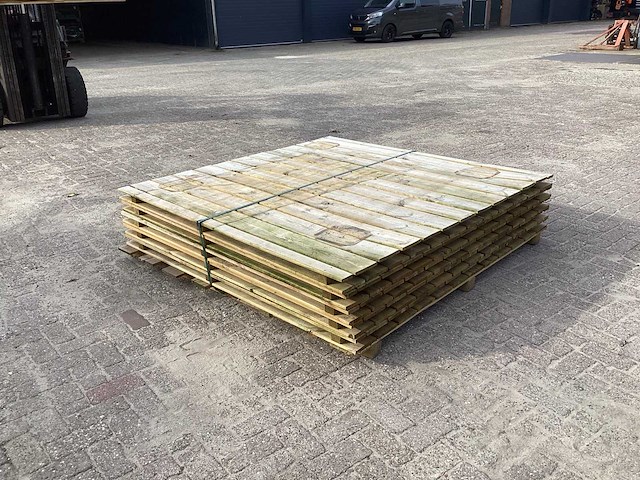 Schutting houten tuinomheining (5x) - afbeelding 4 van  5
